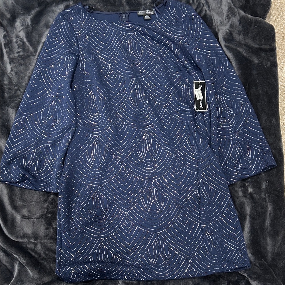 Jessica Howard Navy Long Sleeve Dress